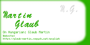 martin glaub business card
